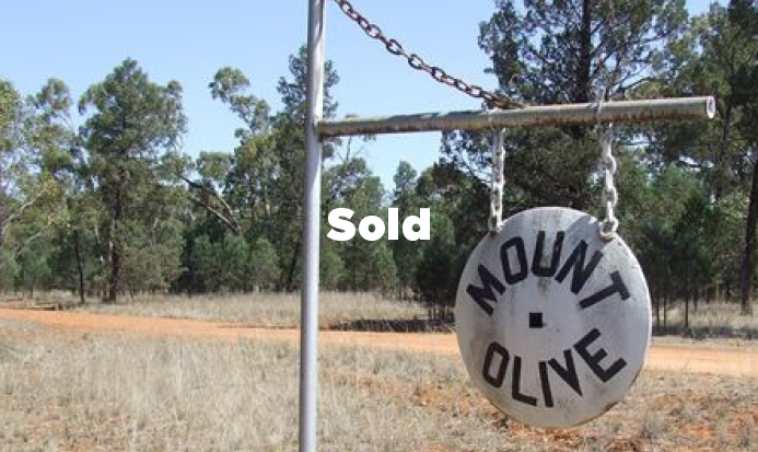 Mount Olive - property gate sign Sold