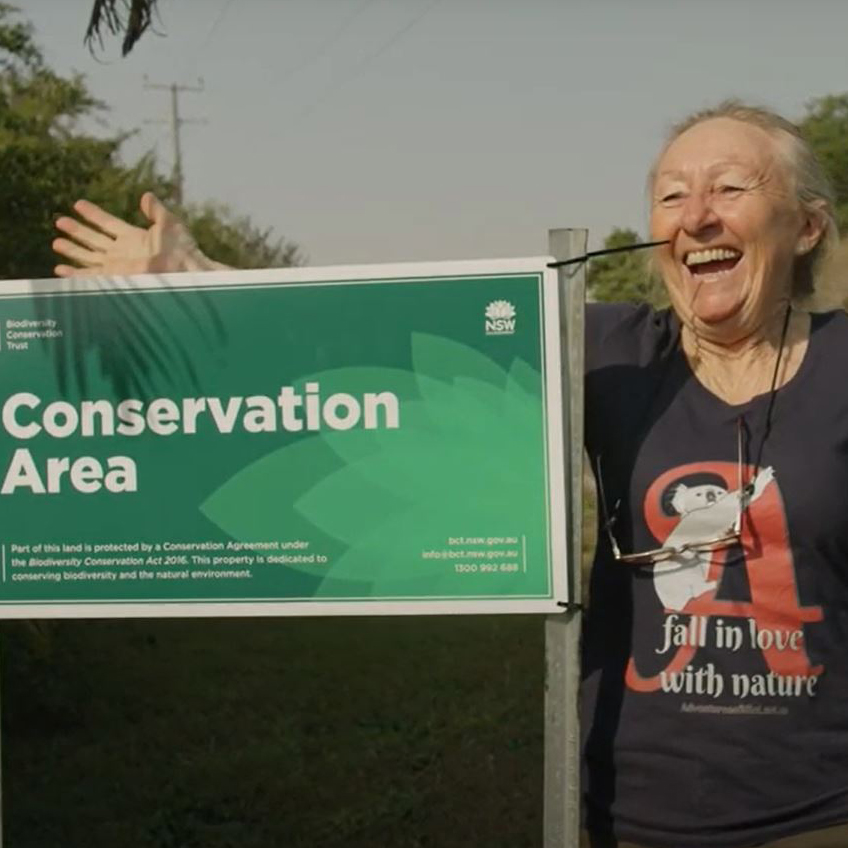 Katrina with sign