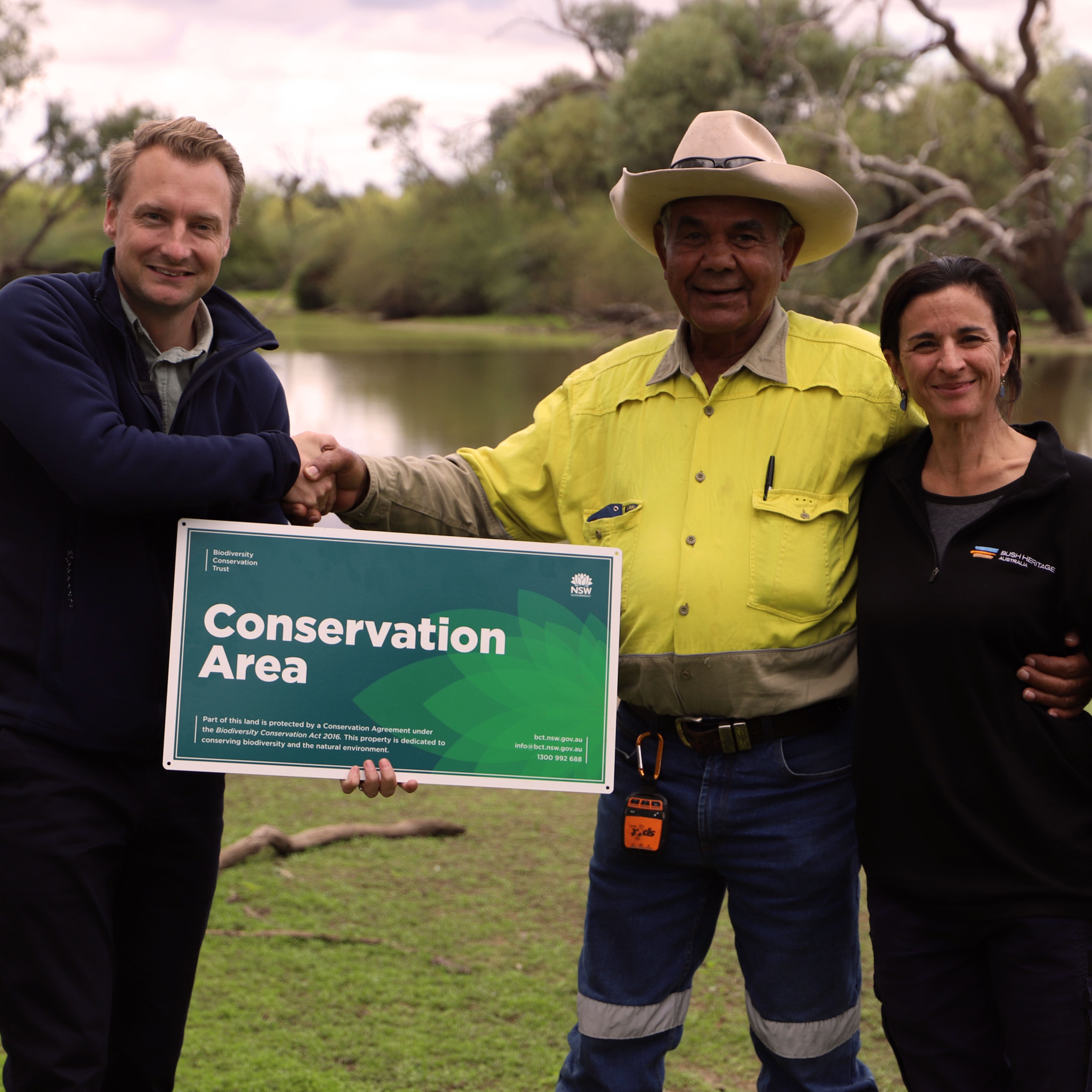 Minister with landholders