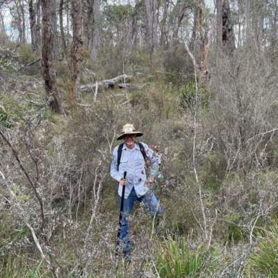 Landholder Steve Walkden-Brown stands outside in the bush Steve Walkden Brown