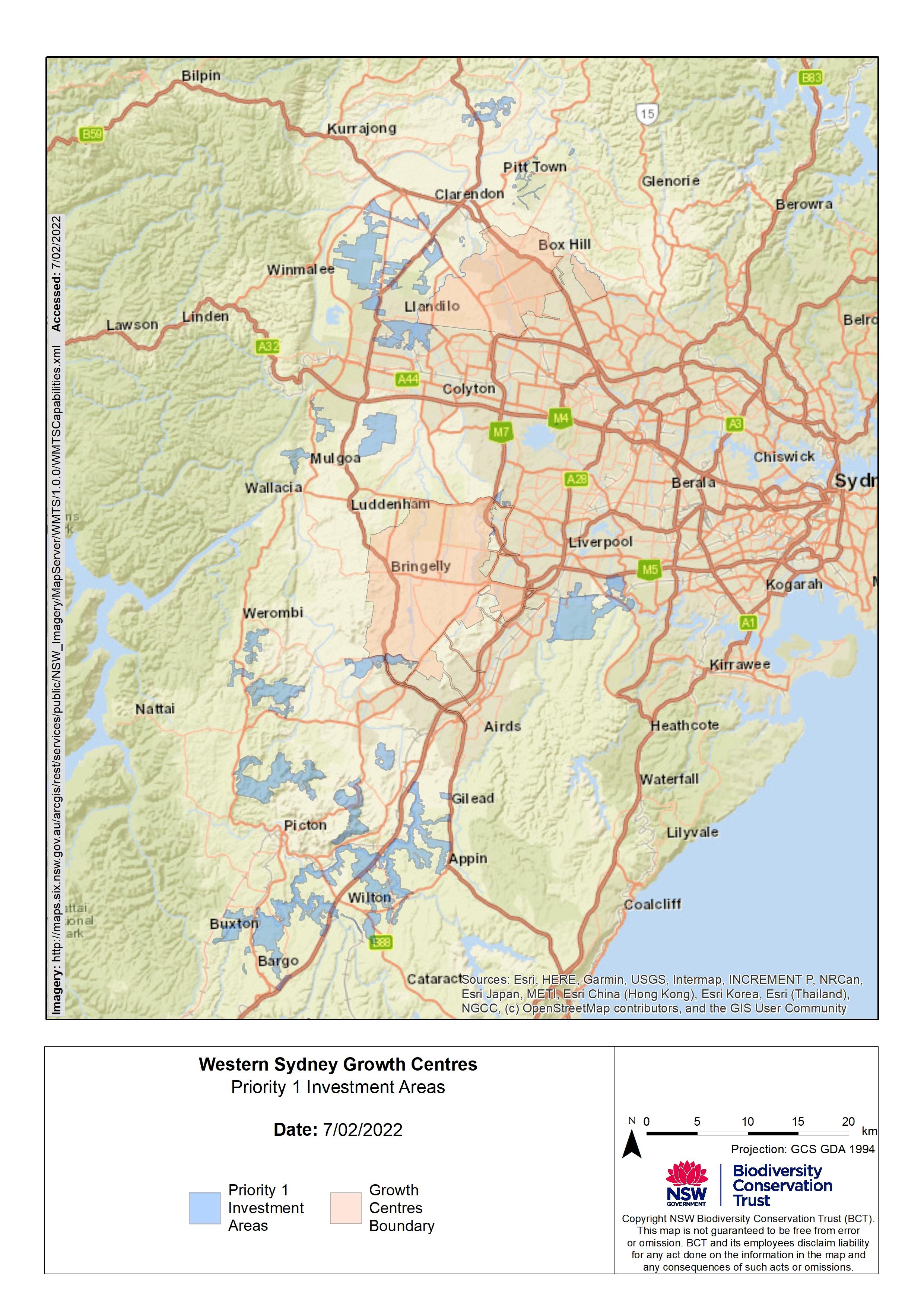 Growth Centres P1 map
