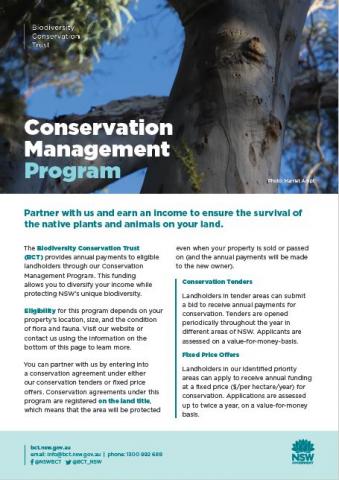 Conservation management program