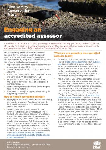Engaging an accredited assessor guide