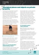 BCT aboriginal places objects private property cover BCT aboriginal places objects private property cover