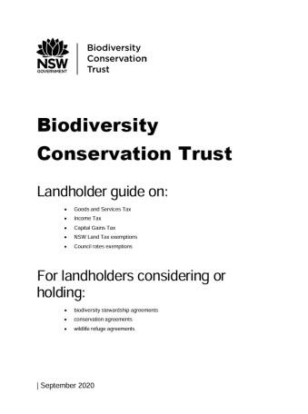 Landholder guide on taxation issues front cover Landholder guide on taxation issues front cover