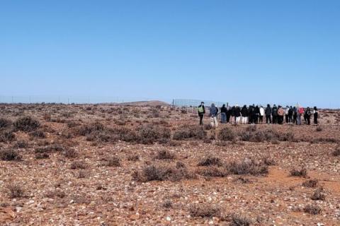 Broken Hill and Willyama High School students explore the biodiversity on Fowlers Gap Research Station during a NSW Biodiversity Conservation Trust Conservation Champions field day.