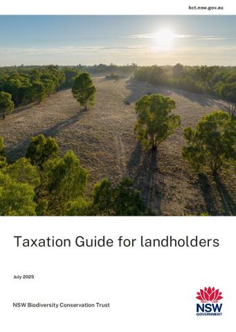 A screen capture of the front cover of the taxation guide for landholders