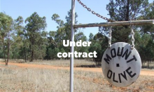 Mount Olive - property gate sign Under Contract